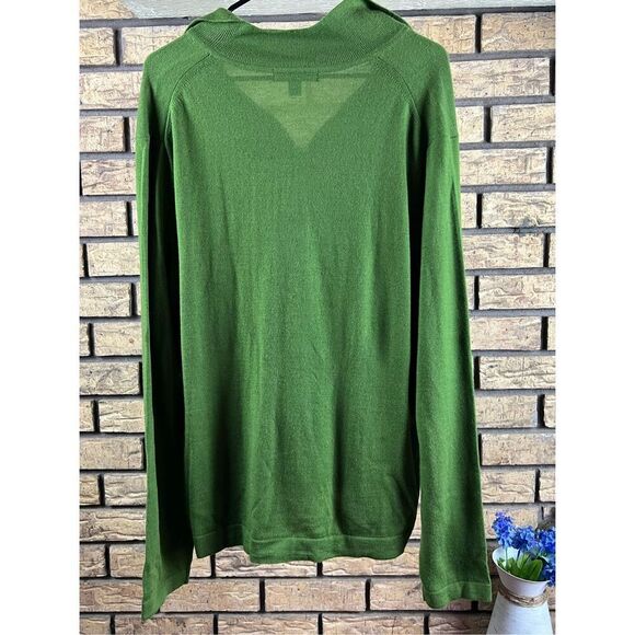 Banana Republic‎ 1/4 Zip Sweater Green Pullover - Picture 5 of 7
